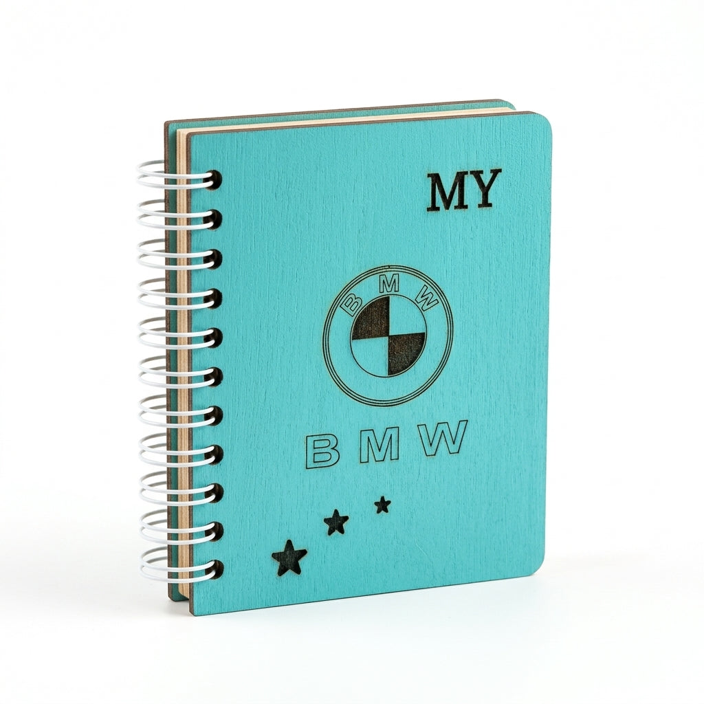 Mini Notebook Cars BMW Turqouise/Black