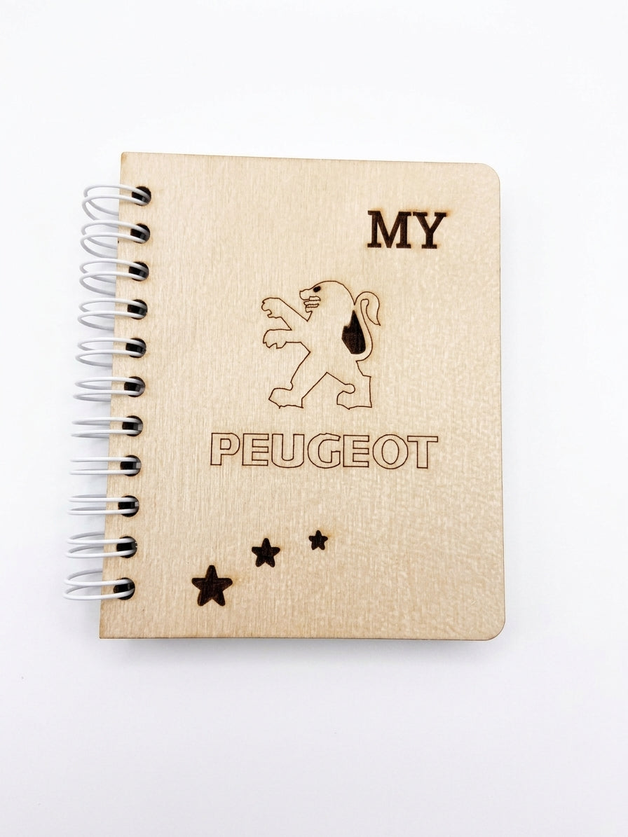 Mini Notebook Cars Peugeot Pearl/Black