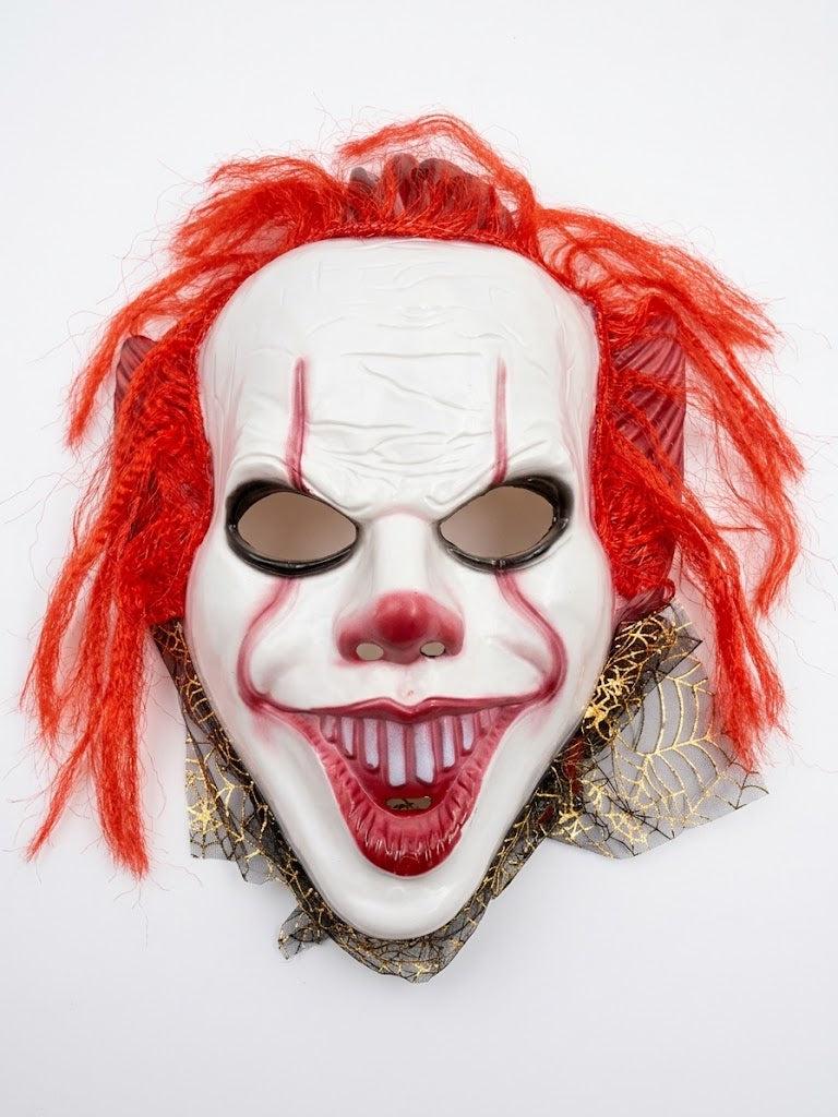 Halloween Clown Red Hair Mask