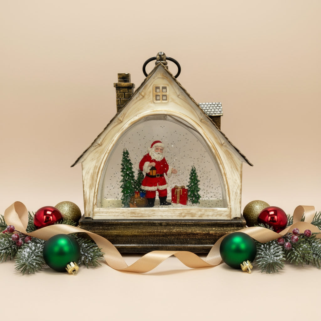 Musical Santa House Globe