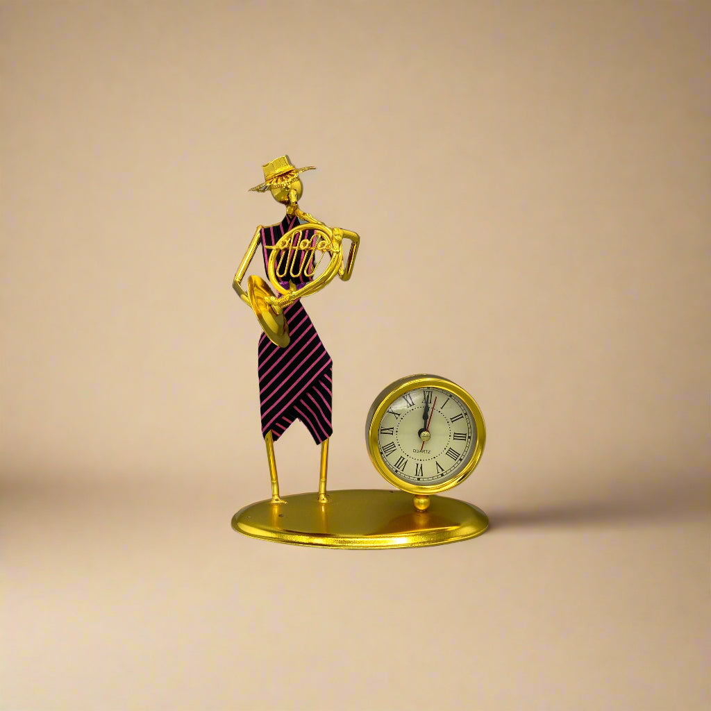 Musician Clock Figure