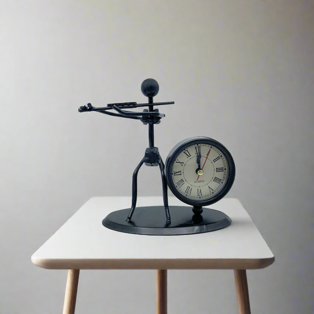 Musician Clock Figure