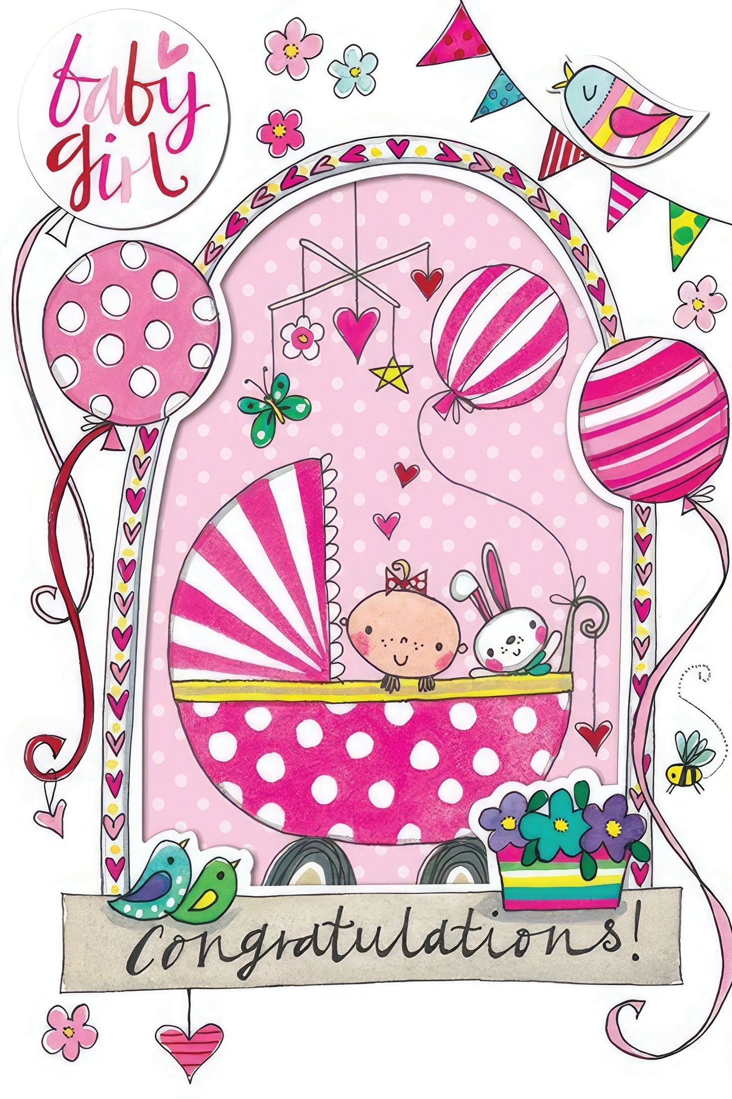 Baby Girl greeting card – Sugar Gifts