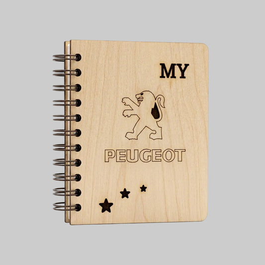 Mini Notebook Cars Peugeot Pearl/Black