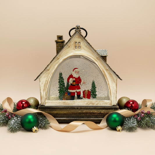 Musical Santa House Globe