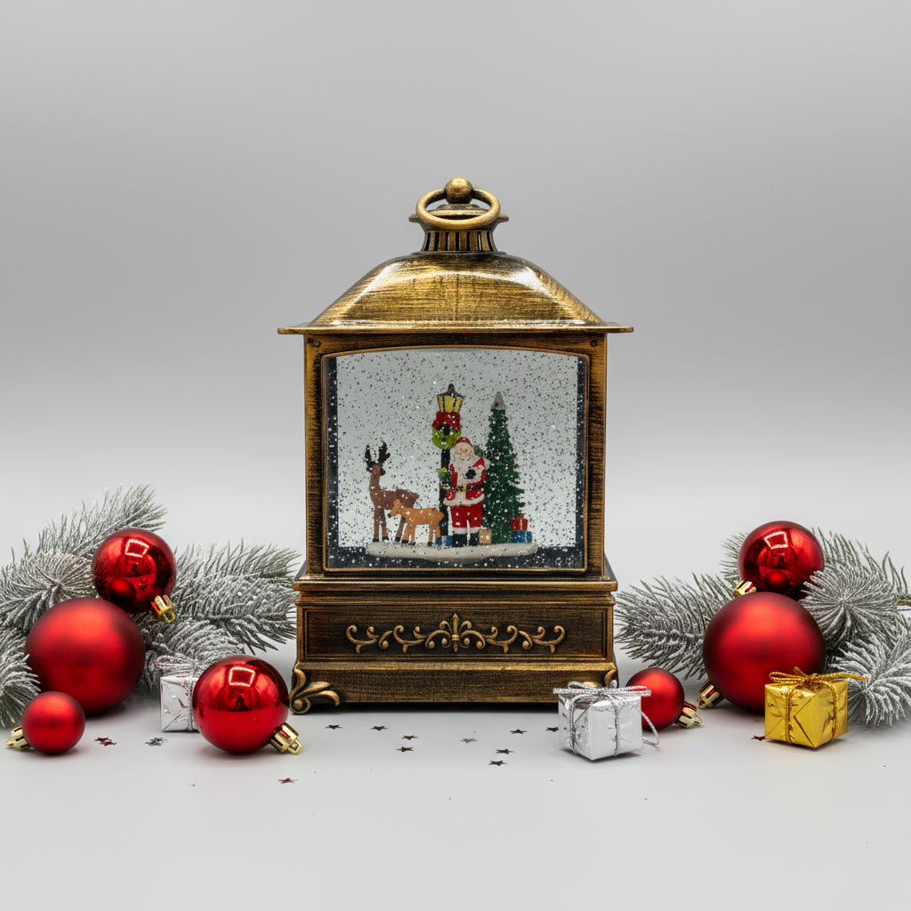 Musical Santa Lantern Globe