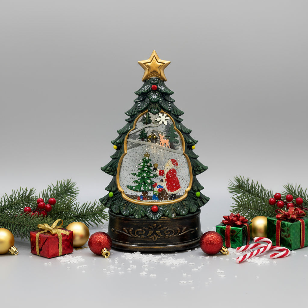 Musical Santa Tree Globe