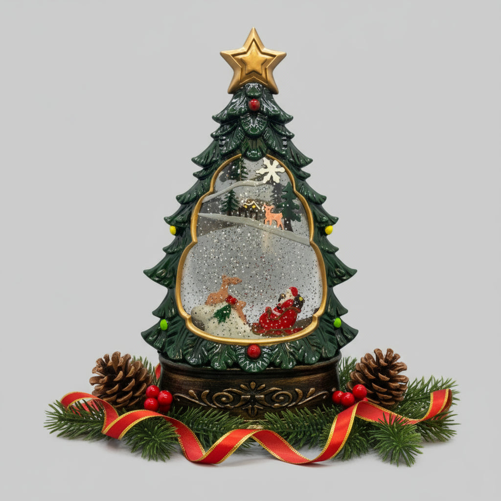 Musical Santa Tree Globe