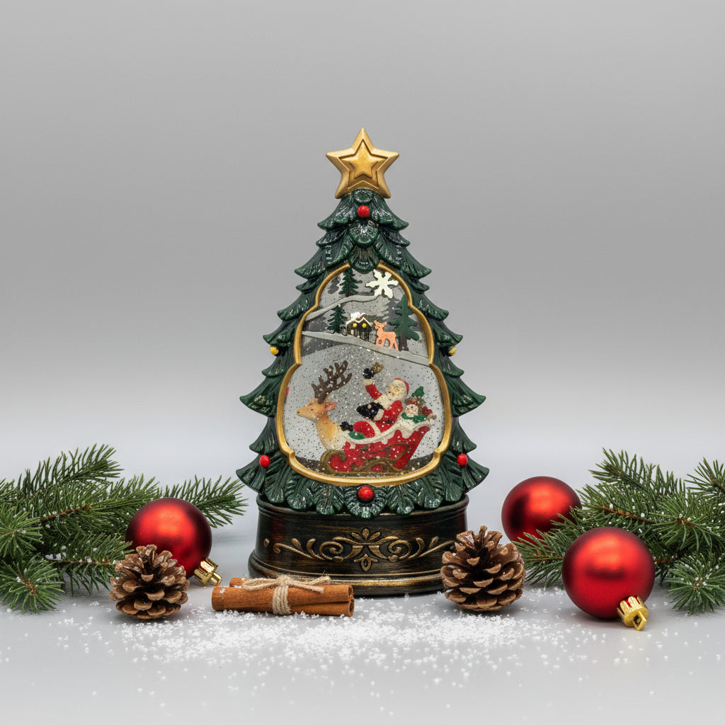 Musical Santa Tree Globe