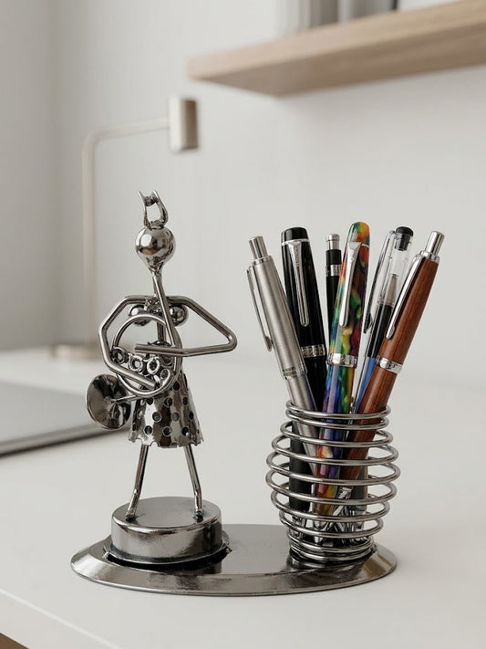 Metal Pen Stand Figure Small