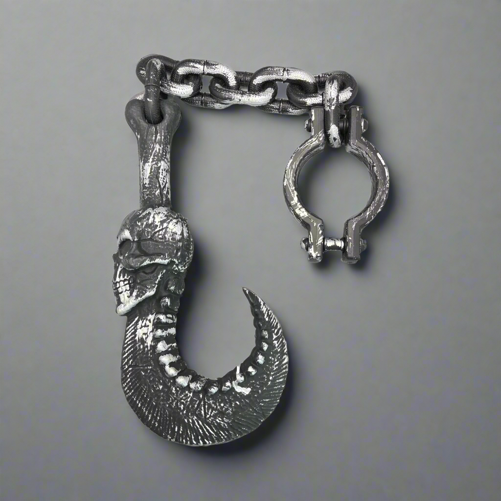 Halloween Hook With Black Skull
